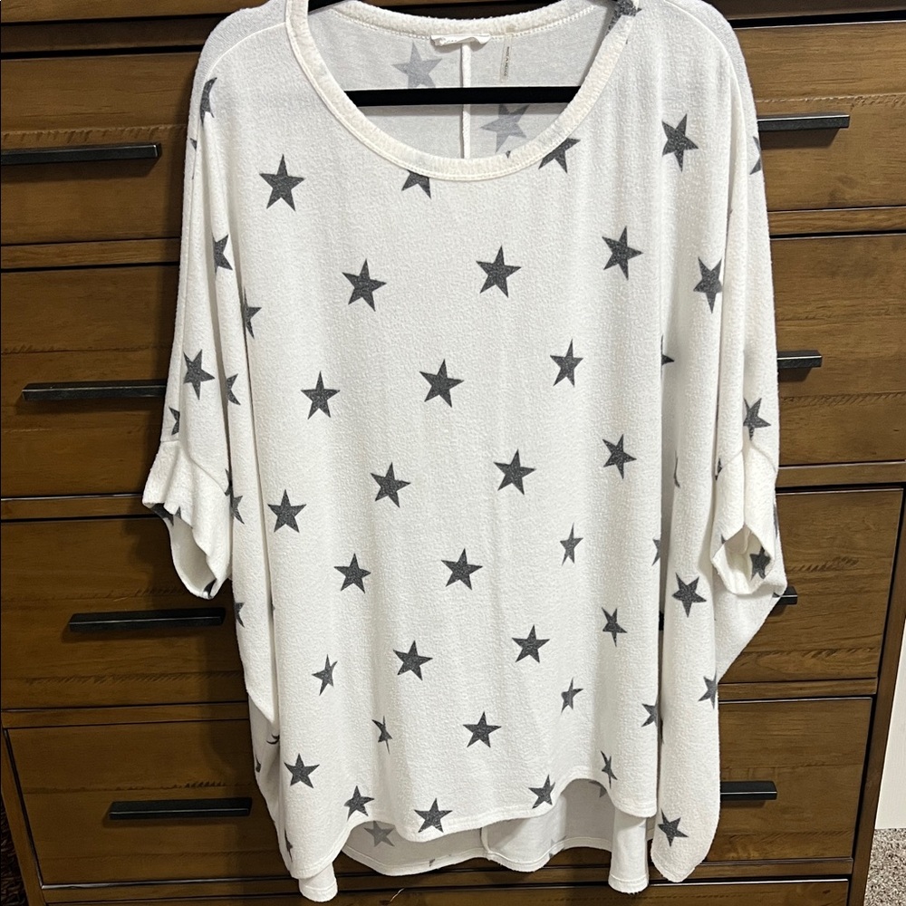 Chic Soul Ivory Starry Blouse